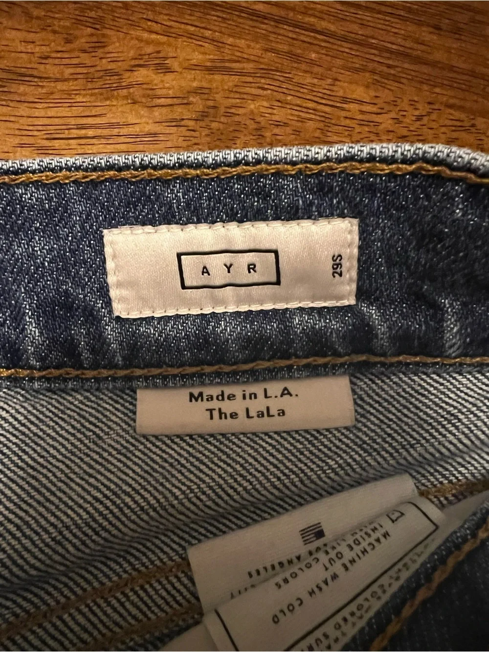 AYR The Lala Jeans Straight Leg True Story Medium Wash Womens 29S Minimalist